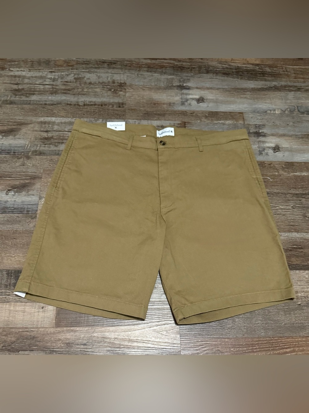 Saddlebred Men's Tan Flat-Front Chino Shorts